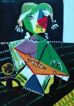 Pablo Picasso, Dziewczynka z łódką, 42x29,7