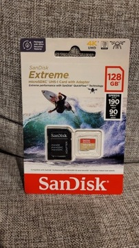 Sandisk Extreme microSDXC 128 GB 190/90 MB/s 