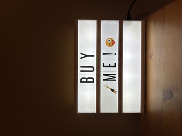 Lightbox Podświetlana tablica z literami Light box