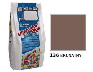 Fuga Mapei Ultracolor 136 brunatny 40kg + silikon