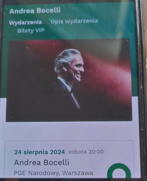 Bilety na koncert Andrea Bocelli 