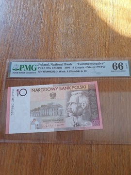 Banknot 10 zł Piłsudski numer pseudo radar 42824