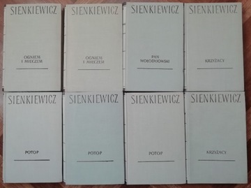 10x Sienkiewicz 1962, 1963r. SUPER STAN Trylogia + Krzyżacy + Quo Vadis + R