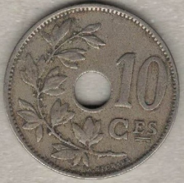 Belgia 10 centymów centimes 1923 Q 22 mm  nr 1