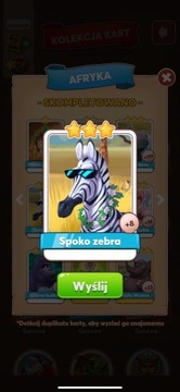 Spoko Zebra COIN MASTER KARTA