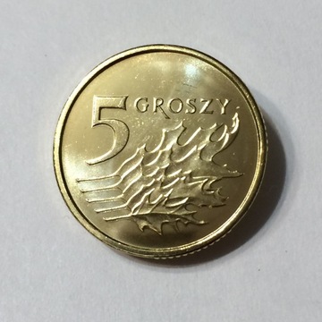 5 gr groszy 2022 mennicze zestaw 4 sztuki