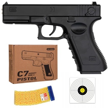 PISTOLET METALOWY NA KULKI ASG REPLIKA GLOCK