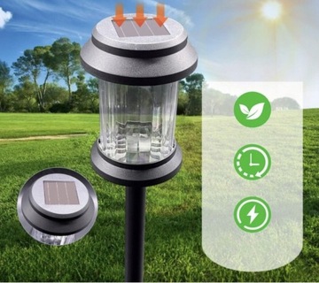 Solarne lampy ogrodowe wbijane LED 6szt