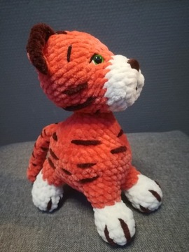 Tygrys, zabawka, pluszak, rękodzieło , amigurumi 