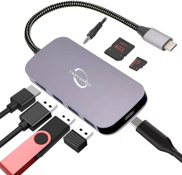 Koncentrator Hub USB-C Vunvooker multiport 4K HDMI