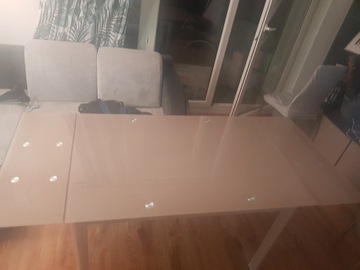 Stół szklany rozkładany 