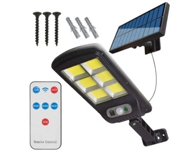 LAMPA SOLARNA LED  OGRODOWA Z PILOTEM 200 W