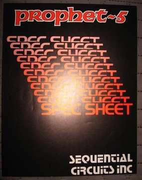 Sequential Circuits Prophet 5 syntezator broszura