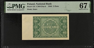 2 złote 1946 PMG 67 EPQ TOP POP