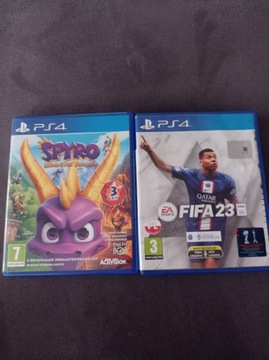 Zestaw dwóch gier na ps4: Fifa 23 i Spyro Trilogy