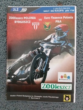 Program Żużel Polonia Bydgoszcz - Piła Polon  2019