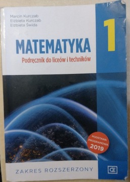 Matematyka 1 podręcznik zakrez roz. Pazdro Liceum