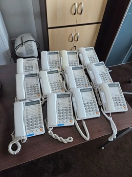 Telefony stacjonarne biurowe Panasonic 12 sztuk