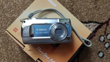 Aparat cyfrowy Canon PowerShot A470+ dwie karty SD