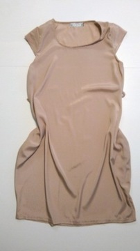 Sukienka ciążowa z kieszeniami pudrowy róż S/M