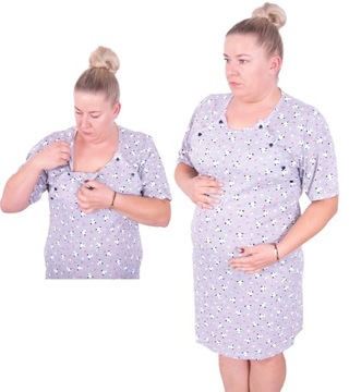 Koszula Ciążowa do Porodu i Karmienia - XL