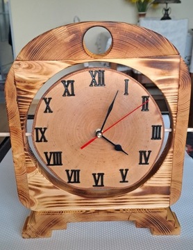 Zegar drewniany ręcznie robiony