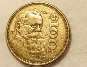 Moneta Mexikanos 100 pesos 1984rok