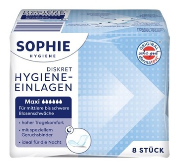 Sophie, Wkładki higieniczne Maxi, 8 sztuk