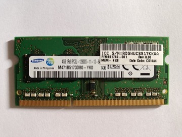 Moduł Pamięci RAM DDR3L Samsung 4GB 