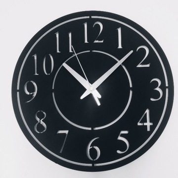 Nowoczesny zegar ścienny Quartz metalowy 30cm 
