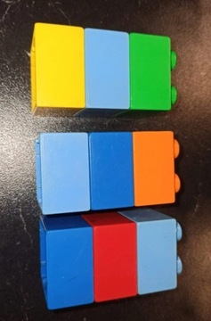 3 klocki LEGO DUPLO 2x2 stan bardzo dobry, polecam