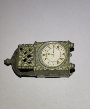 Stara figurka kolekcjonerska miniaturka - zegar