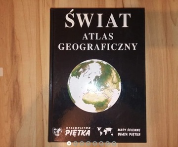 Świat Atlas geograficzny wyd. Piętka