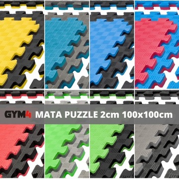 Mata PRO 2cm puzzle piankowa fitness ćwiczeń jogi