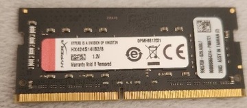 Kingston DDR4 HyperX 8gb HX424S14IB2/8