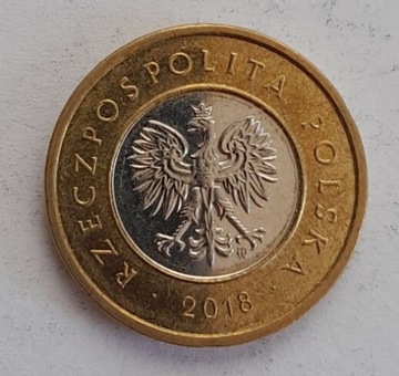 2 zł 2018 r - 2zl 2018r moneta 2 złote obiegowe