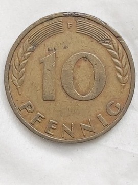 451 Niemcy RFN 10 fenigów, 1950