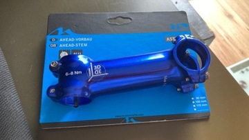 Mostek rowerowy M-WAVE 11 cm, 31.8 mm niebieski