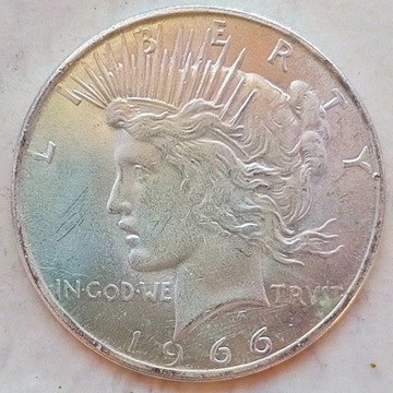 Stara Moneta USA 1 Dolar Liberty 1966 rok r.