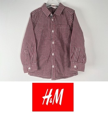 H&M Koszula krata chłopiec rozm. 110cm 3-4 lata 