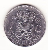 HOLANDIA ....1 gulden ... 1967 ...KM 184a