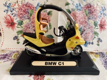UNIKAT żółty skuter BMW C1 model 1:18 figurka kolekcjonerska