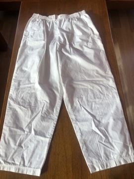 białe cienkie spodnie KORET XL