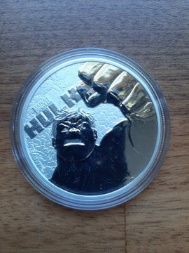 Srebrna moneta Marvel Hulk Tuvalu 2019 1oz 1 uncja