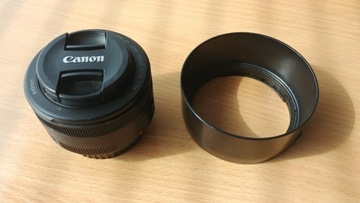 Obiektyw Canon 50mm STM f1.8 - używany + osłona