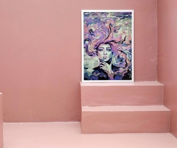 Obraz akrylowy ręcznie malowany Depresja 40x50 cm