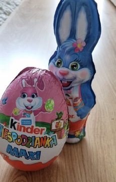 Jajko Duze Kinder niespodzianka+królik Kinder