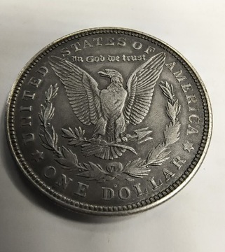 1 dollar Morgan 1921 D  srebro oryginał 