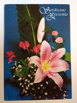 Kwiaty kompozycja lilie 1995 r.