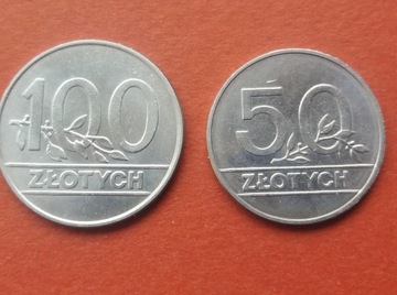 Zestaw 100 + 50 złotych /1990
